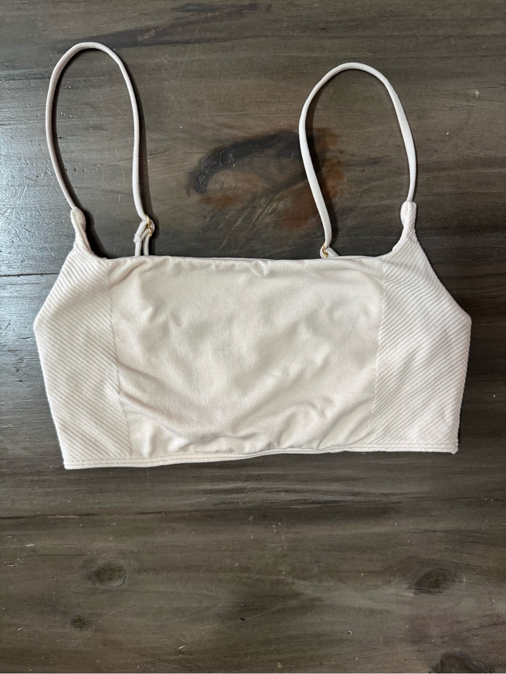 Anthropologie Seamless Second Skin Square Neck Bralette Cream Women’s S/M